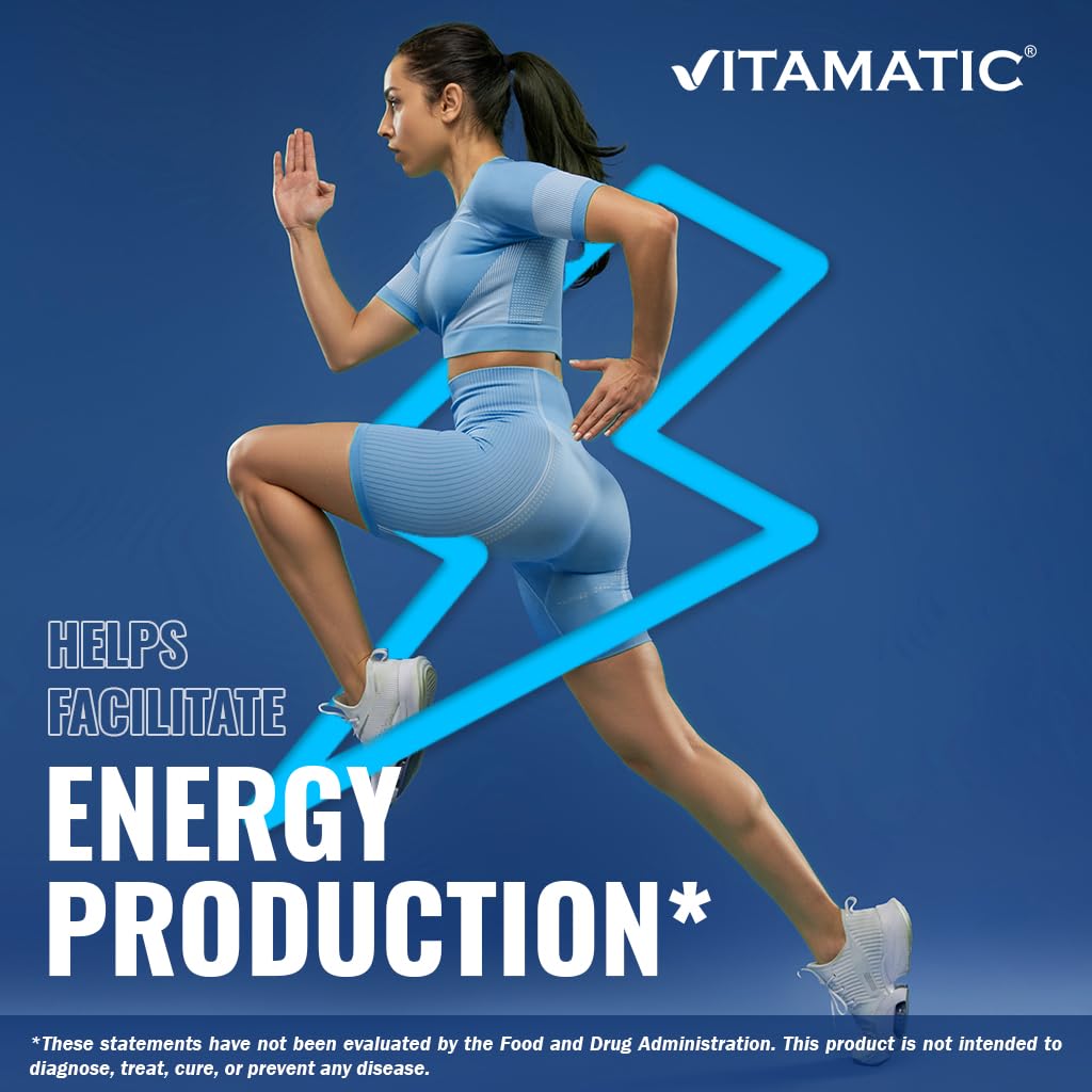 Vitamatic Vitamin B12 1000 mcg Fast Dissolve – 365 Tablets – Natural Berry Flavor – Supports Energy Metabolism & Nervous System Health