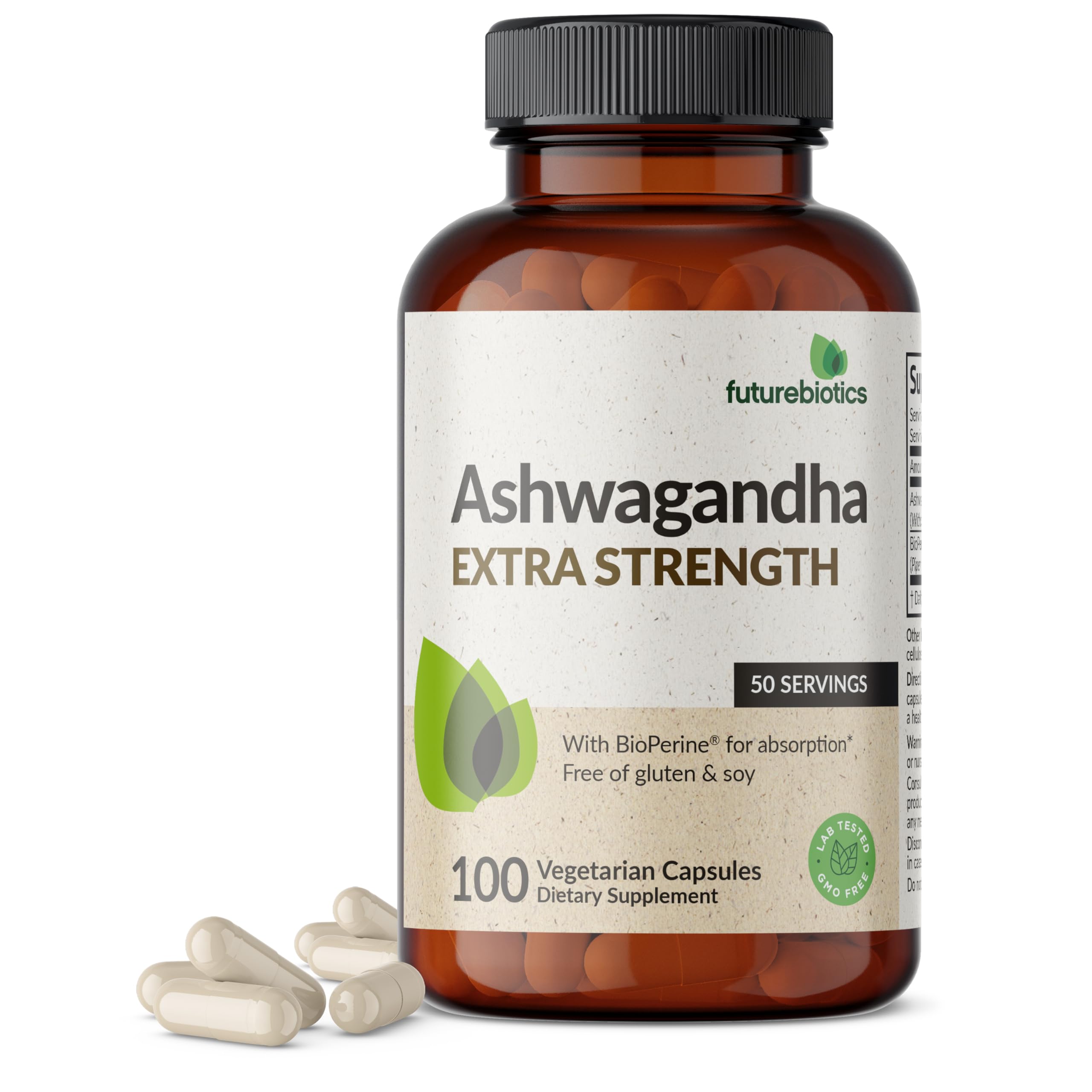 Futurebiotics Ashwagandha Extra Strength Stress & Mood Support 100 Capsules
