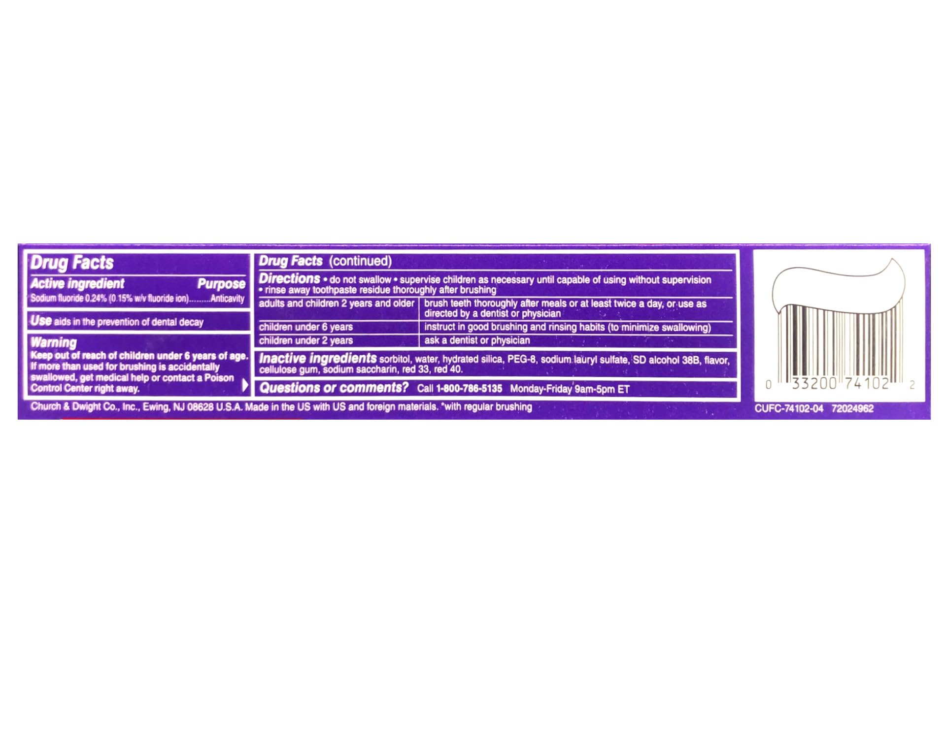 Close-Up Cinnamon Anticavity Flouride Toothpaste 6 Ounce (Pack of 2)