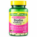 KP+ Biotin 10,000 mcg + Keratin | Supports Hair, Skin & Nail Health | Gluten Free | 60 Tablets | Pack of 1
