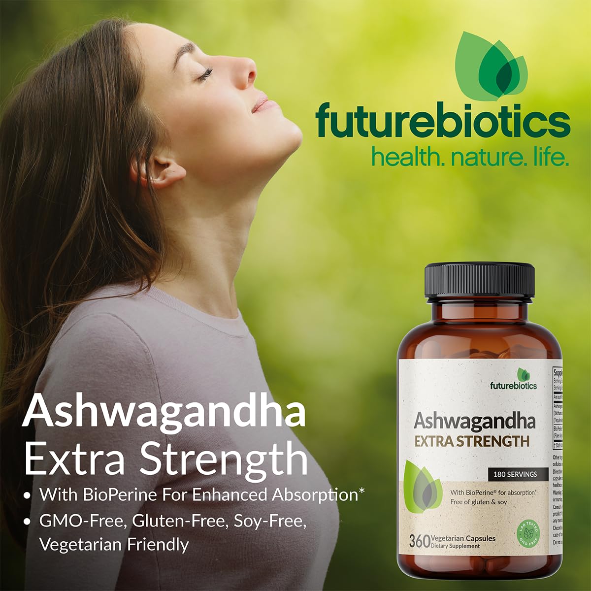 Futurebiotics Ashwagandha Extra Strength Stress & Mood Support 100 Capsules