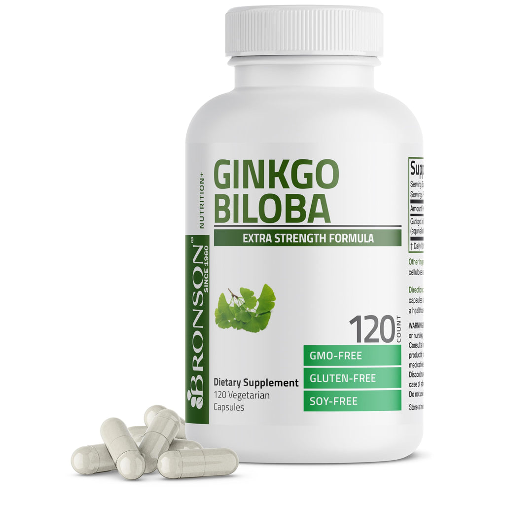 Bronson Ginkgo Biloba Extra Strength Brain & Memory Support 120 Capsules