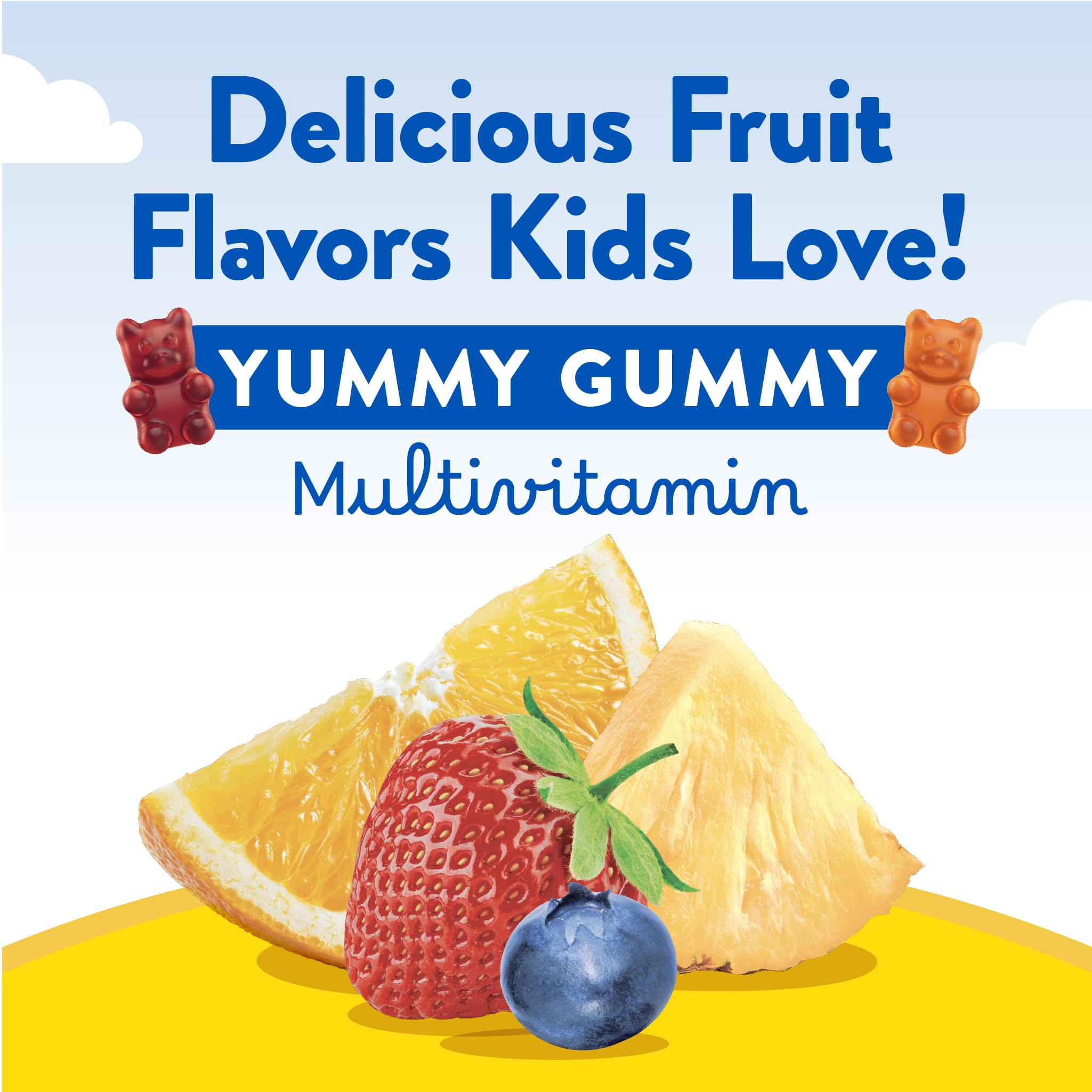 L'il Critters Gummy Vites Kids Multivitamin | 190 Gummies with Vitamins A, B, C, D, E | Assorted Fruit Flavors | Gluten and Dairy Free Children's Daily Supplement