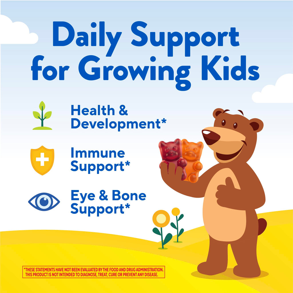 L'il Critters Gummy Vites Kids Multivitamin | 190 Gummies with Vitamins A, B, C, D, E | Assorted Fruit Flavors | Gluten and Dairy Free Children's Daily Supplement
