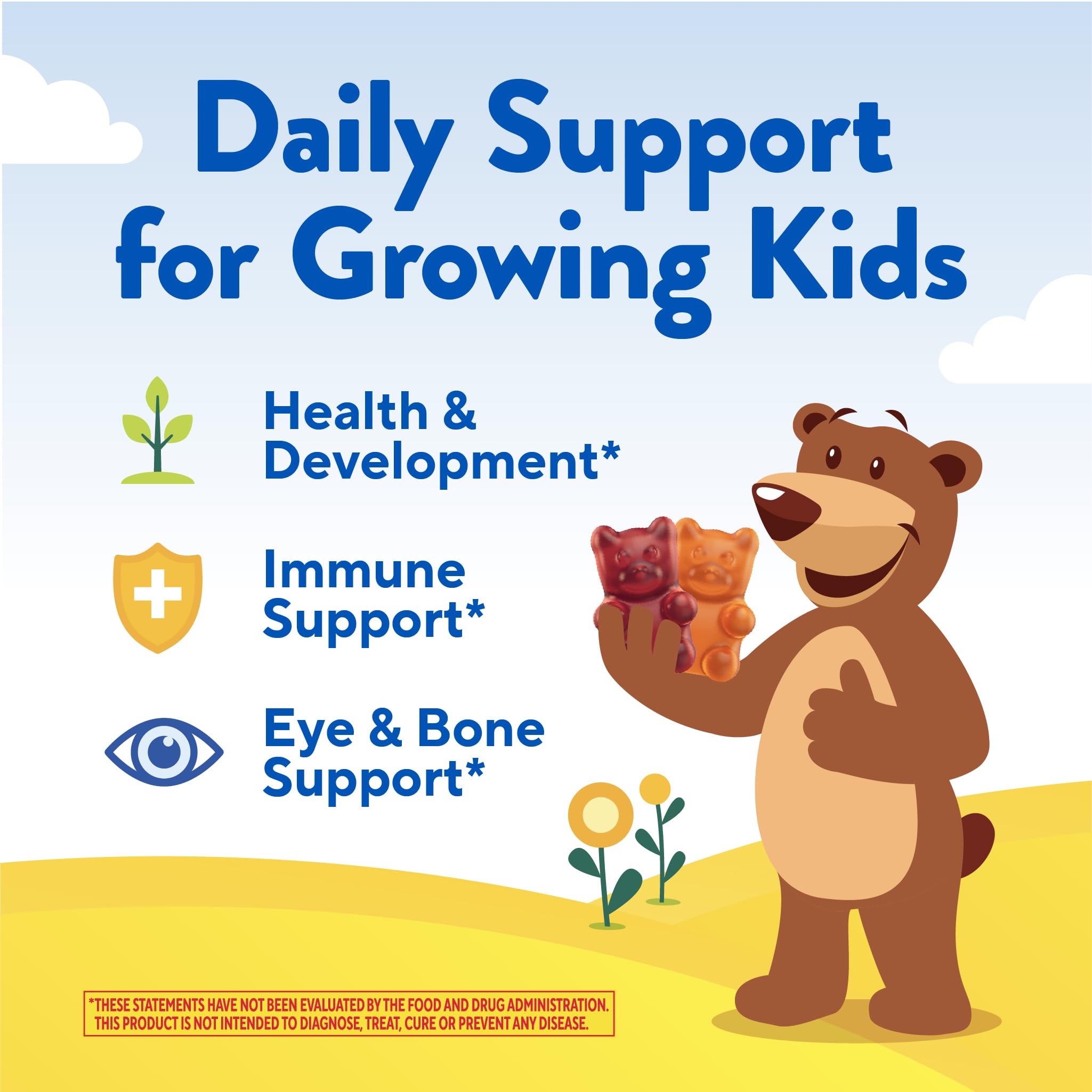 L'il Critters Gummy Vites Kids Multivitamin | 190 Gummies with Vitamins A, B, C, D, E | Assorted Fruit Flavors | Gluten and Dairy Free Children's Daily Supplement