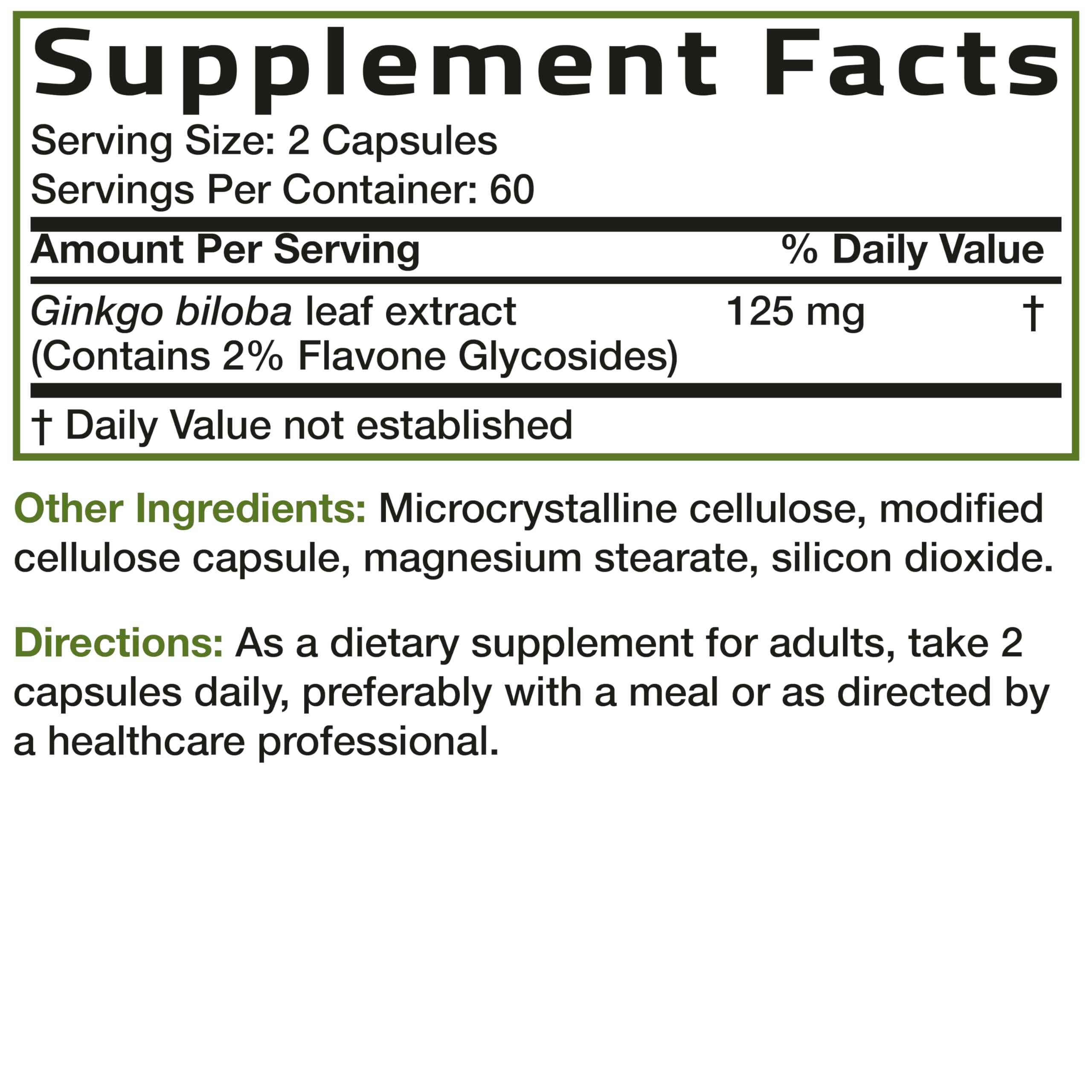 Bronson Ginkgo Biloba Extra Strength Brain & Memory Support 120 Capsules