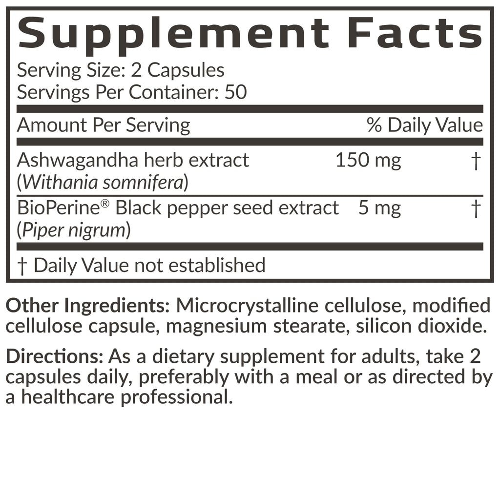 Futurebiotics Ashwagandha Extra Strength Stress & Mood Support 100 Capsules