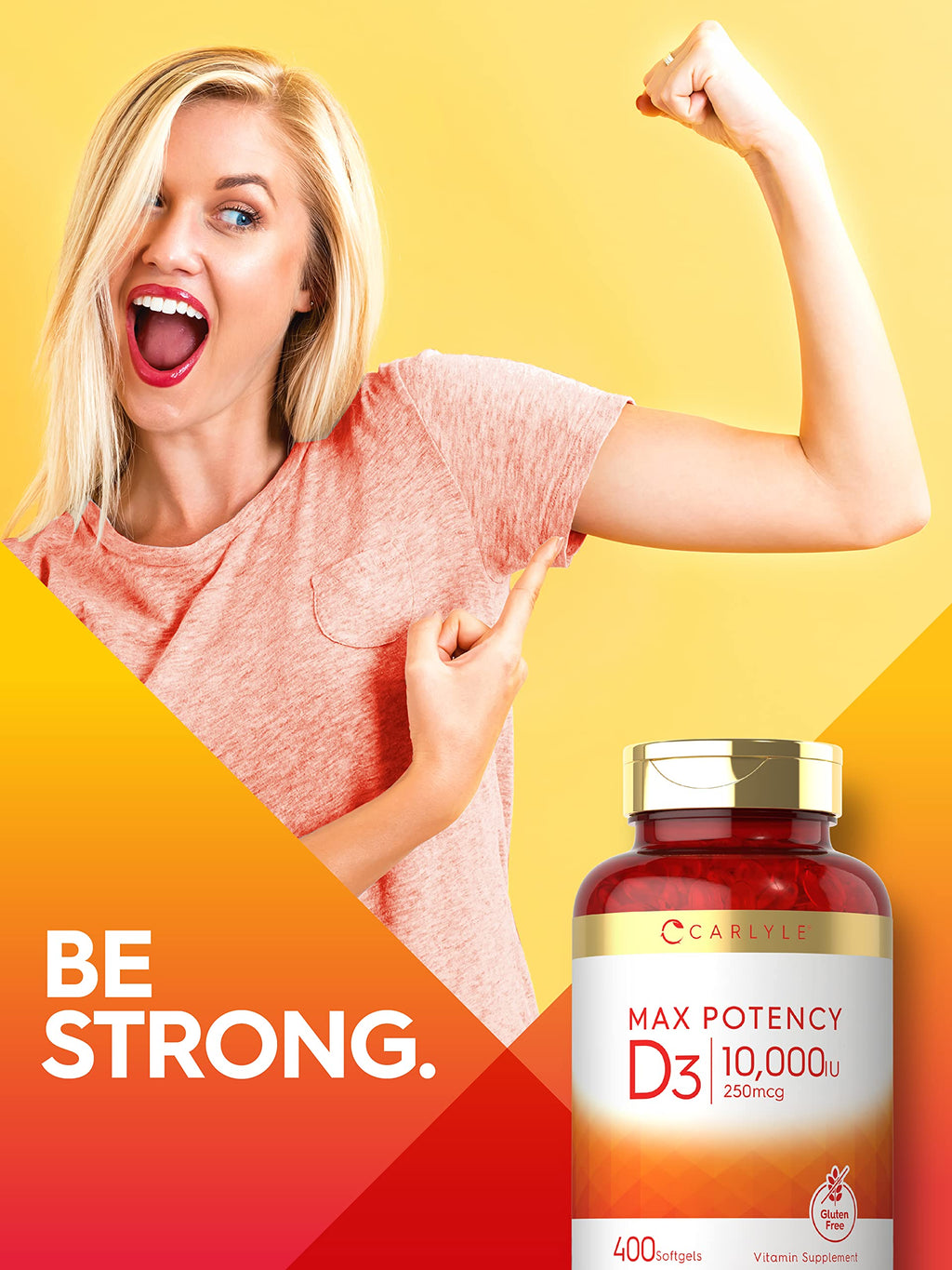 Carlyle Vitamin D 10000 IU 400 Softgels | Value Size | Max Potency