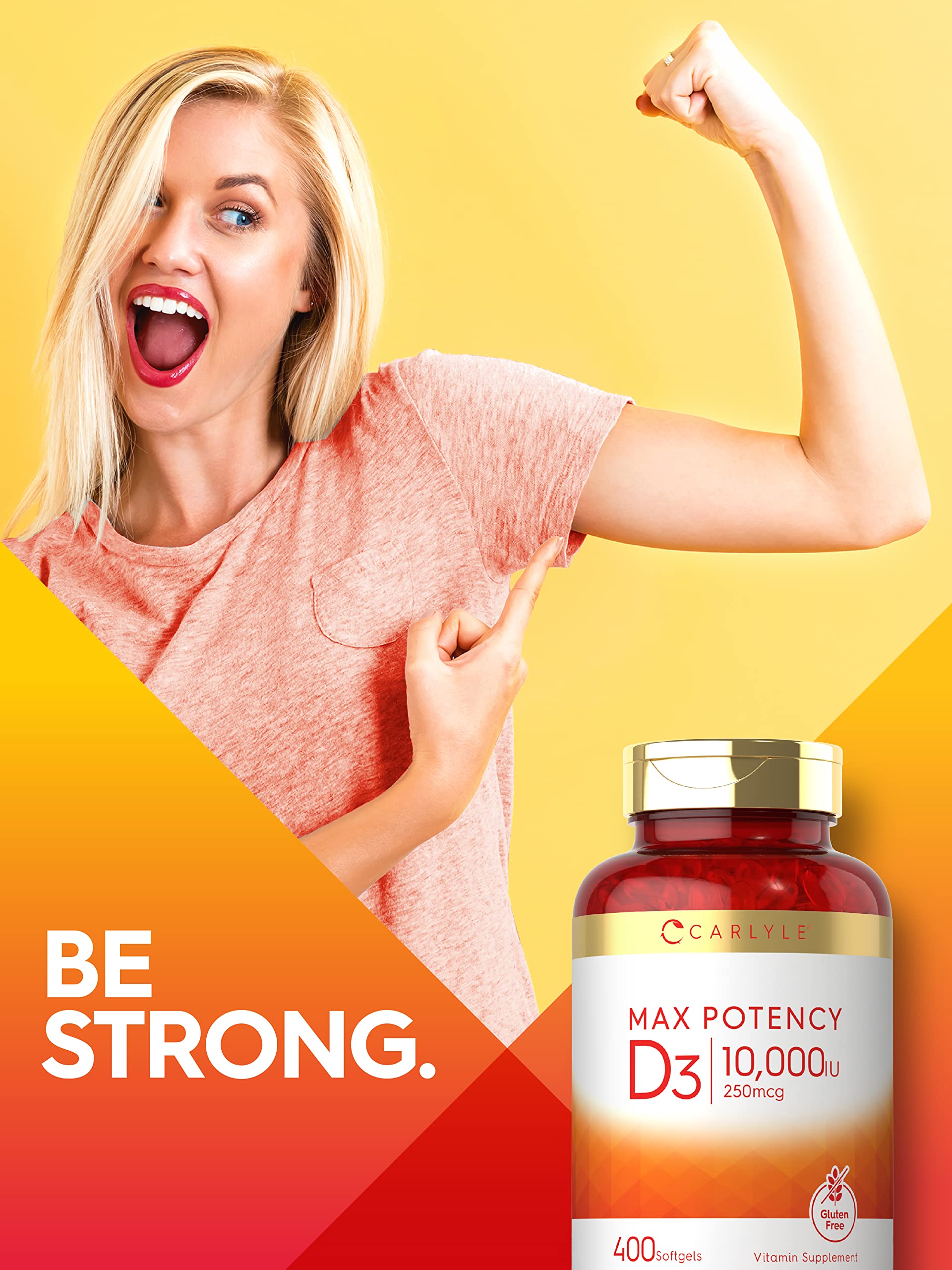 Carlyle Vitamin D 10000 IU 400 Softgels | Value Size | Max Potency